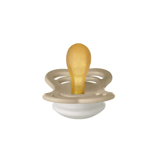 BIBS Supreme Napp - Stl 1 - Naturgummi - GLOW - Vanilla