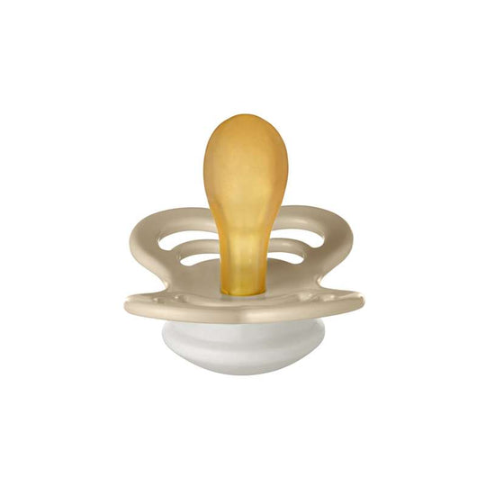 BIBS Supreme Napp - Stl 2 - Naturgummi - GLOW - Vanilla