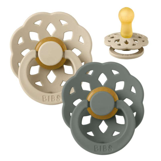 BIBS Boheme Napp - 2-Pack - Stl 2 - Naturgummi - Vanilla/Pine