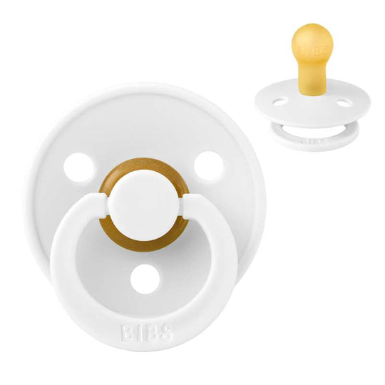 BIBS Colour Napp - Stl 1 - Naturgummi - White