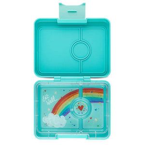 Yumbox Matlåda - Minisnack - 3 fack - Misty Aqua/Rainbow