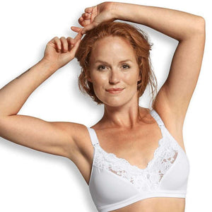 Carriwell New Mum Amnings-BH Lace Drop Cup - Vit