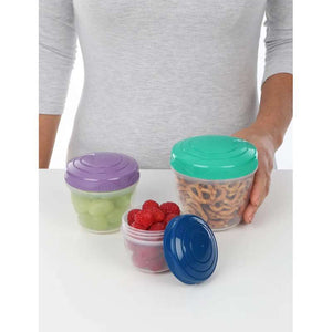 Sistema Stack n' Nest Hinkar m. Skruvlock - 3-pack - Mint/Lila/Blå