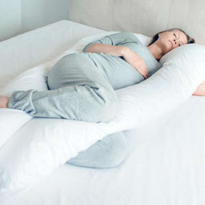 Fossflakes Superior Comfort-U gravidkudde/amningskudde 168x87x30 cm inkl. Jersey lakan