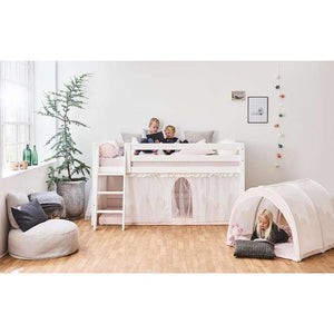 Hoppekids Gardin till säng - Winter Wonderland med tyl - Flera storlekar
