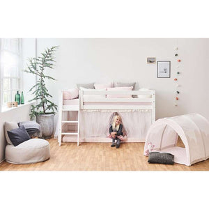 Hoppekids Gardin till säng - Winter Wonderland med tyl - Flera storlekar