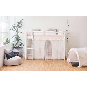 Hoppekids Gardin till säng - Winter Wonderland med tyl - Flera storlekar