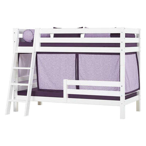 Hoppekids ECO Luxury Våningssäng 90x200 cm med två sängskenor och lutande stege - Flexibel inläggsbotten - Vit