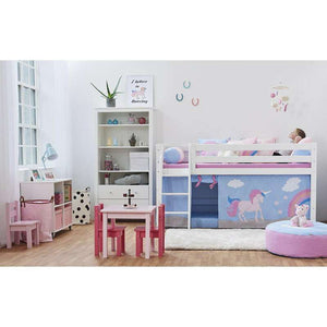 Hoppekids ECO Luxury Halvhög säng 90x200cm - Flexibel inläggsbotten - Vit