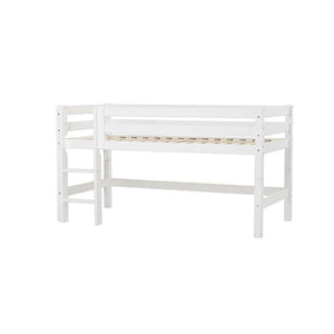 Hoppekids ECO Luxury Halvhög säng 90x200cm - Flexibel inläggsbotten - Vit
