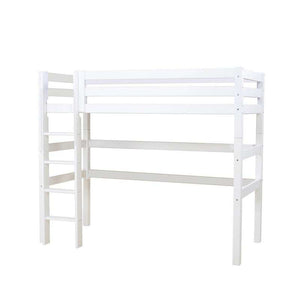 Hoppekids ECO Luxury Hög säng 90x200cm - Flexibel inläggsbotten - Vit