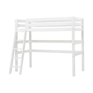 Hoppekids ECO Luxury Hög säng 90x200cm med lutande stege - Vit