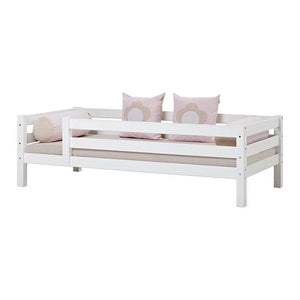 Hoppekids ECO Luxury Juniorsäng med 3/4 sängskena 90x200 cm - Flexibel inläggsbotten - Vit