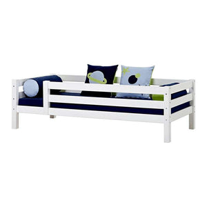 Hoppekids ECO Luxury Juniorsäng med 3/4 sängskena 90x200 cm - Flexibel inläggsbotten - Vit