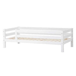 Hoppekids ECO Luxury Juniorsäng med 3/4 sängskena 90x200 cm - Flexibel inläggsbotten - Vit
