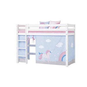 Hoppekids ECO Luxury Mellanhög säng 90x200 cm - Flexibel inläggsbotten - Vit