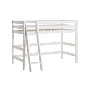Hoppekids ECO Luxury Mellanhög säng 90x200 cm - Flexibel inläggsbotten - Lutande stege - Flexibel inläggsbotten - Vit