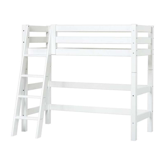 Hoppekids ECO Luxury Mellanhöj säng - Snedsteg - Flera storlekar - Vit