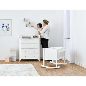 Hoppekids Quiltad vaggrand 40x80 cm - Vit