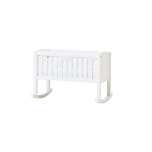 Hoppekids Quiltad vaggrand 40x80 cm - Vit