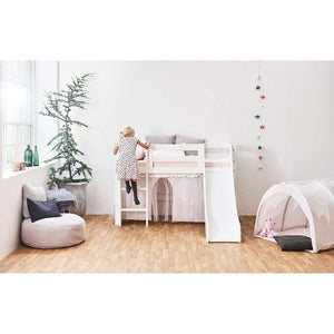 Hoppekids Stege till ECO Luxury Halvhög Säng - Rak - Vit