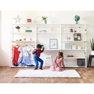 Hoppekids STOREY bokhylla - ½ sektion m. 4 hyllor - Flera storlekar - Vit