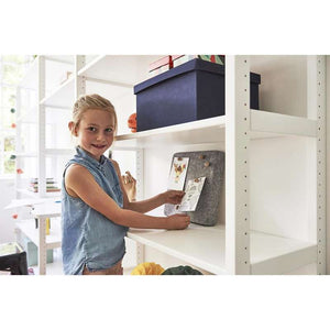 Hoppekids STOREY bokhylla - ½ sektion m. 4 hyllor - Flera storlekar - Vit