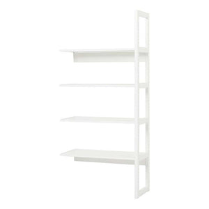Hoppekids STOREY bokhylla - ½ sektion m. 4 hyllor - Flera storlekar - Vit