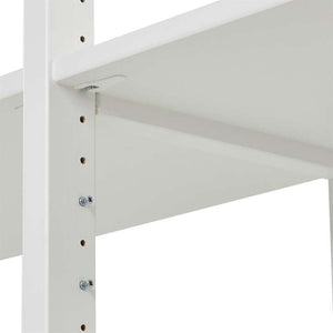 Hoppekids STOREY bokhylla - ½ sektion m. 4 hyllor - Flera storlekar - Vit