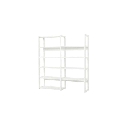 Hoppekids STOREY bokhylla - 2 sektioner m. 8 hyllor - Flera storlekar - Vit