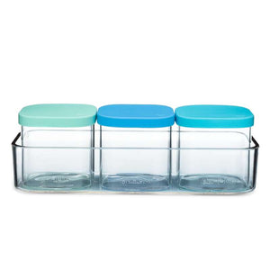 Yumbox Chop Chop Bricka - Rektangulär bricka för 3 kuber