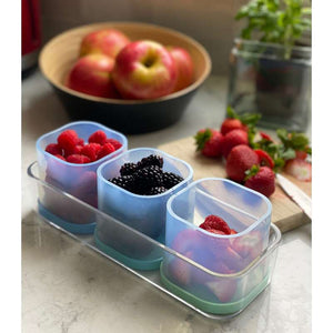 Yumbox Chop Chop Bricka - Rektangulär bricka för 3 kuber