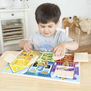 Melissa & Doug Låstavla i trä