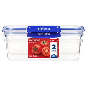 Sistema Rectangle Klip It Plus - 2Pack - 2,2L - Blå
