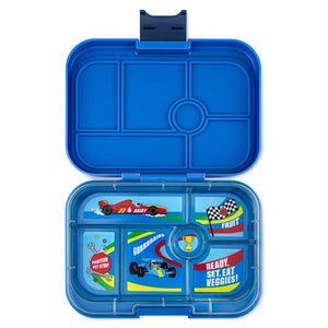 Yumbox Matlåda - Original - 6 fack - Surf Blue/Race Cars