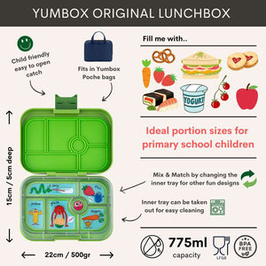 Yumbox Matlåda - Original - 6 fack - Hazy Gray/Paris