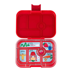 Yumbox Madkasse - Original - 6 rum - Wow Red/Funny Monsters