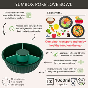 Yumbox Madkasse - Poke Love Bowl - 4 rum - Hawaii Blue