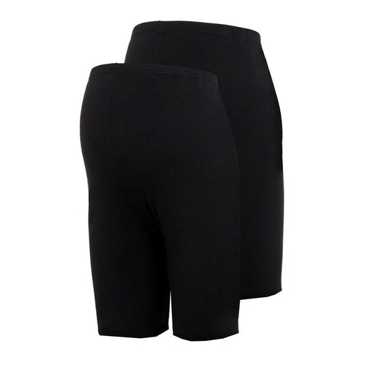 Mamalicious økologiske jersey venteshorts - Black 2-pak-Graviditetsshorts-Mammashop.dk