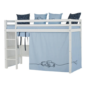 Hoppekids CARS forhæng til seng - Flere størrelser - Dream Blue-Tekstil-Mammashop.dk