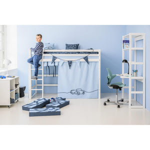 Hoppekids CARS forhæng til seng - Flere størrelser - Dream Blue-Tekstil-Mammashop.dk