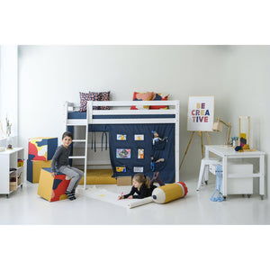 Hoppekids Qulitet betræk til madras - Orion Blue - 9 cm høj - Flere størrelser-Madras til juniorseng-Mammashop.dk