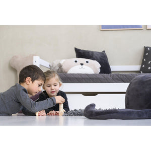 Hoppekids Qulitet betræk til madras - Granite Grey - 9 cm høj - Flere størrelser-Madras til juniorseng-Mammashop.dk