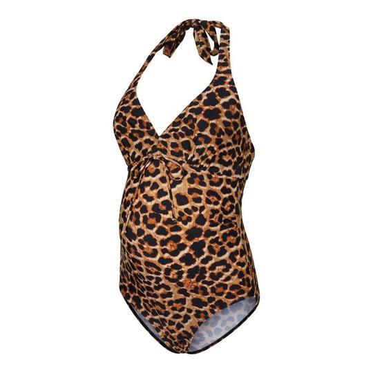 Mamalicious vatteret ventebadedragt - leopard-Graviditets badetøj-Mammashop.dk