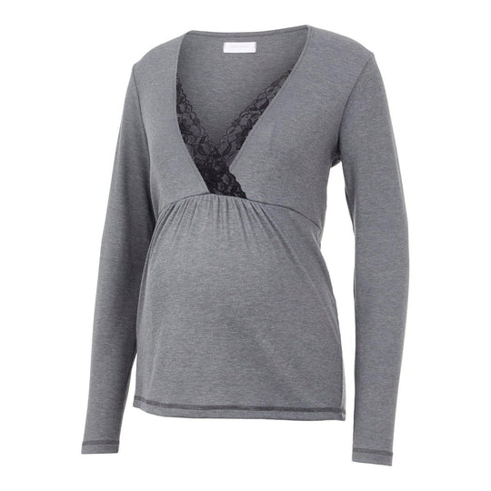Mamalicious 2-i-1 graviditets- og ammetop i jersey-Ammebluse-Mammashop.dk