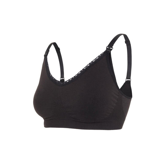 Mamalicious sømløs amme-bh - sort-Amme bh-Mammashop.dk