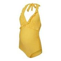 Mamalicious Anita ventebadedragt, gul-Graviditets badetøj-Mammashop.dk
