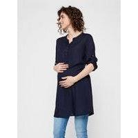 Mamalicious Mercy ventetunika - navy blå-Graviditetsbluse-Mammashop.dk