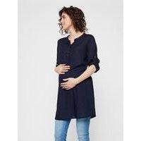 Mamalicious Mercy ventetunika - navy blå-Graviditetsbluse-Mammashop.dk