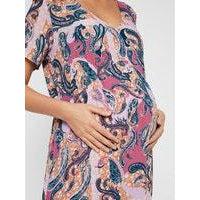 Mamalicious midi ventekjole - Paisley mønstert-Graviditetskjole-Mammashop.dk